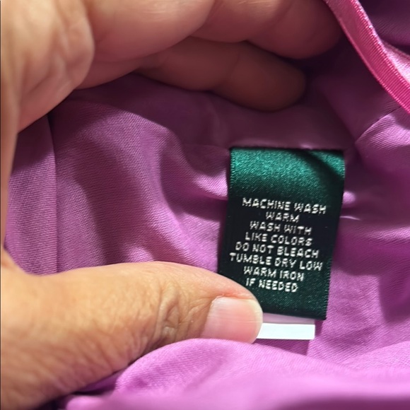 Ralph Lauren Purple A-Line Pleated Skirt Size 14 100% Linen Lined Side Zip NWT! - Picture 10 of 11